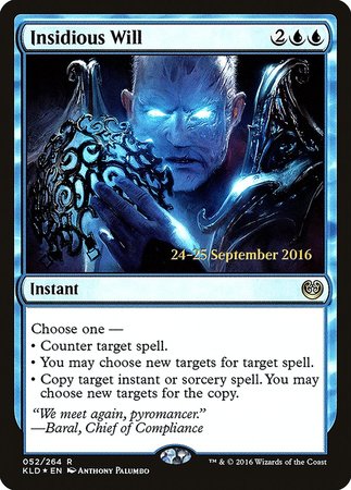 Insidious Will [Kaladesh Promos] | Cracking-Singles