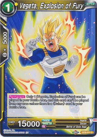 Vegeta, Explosion of Fury [BT8-071] | Cracking-Singles