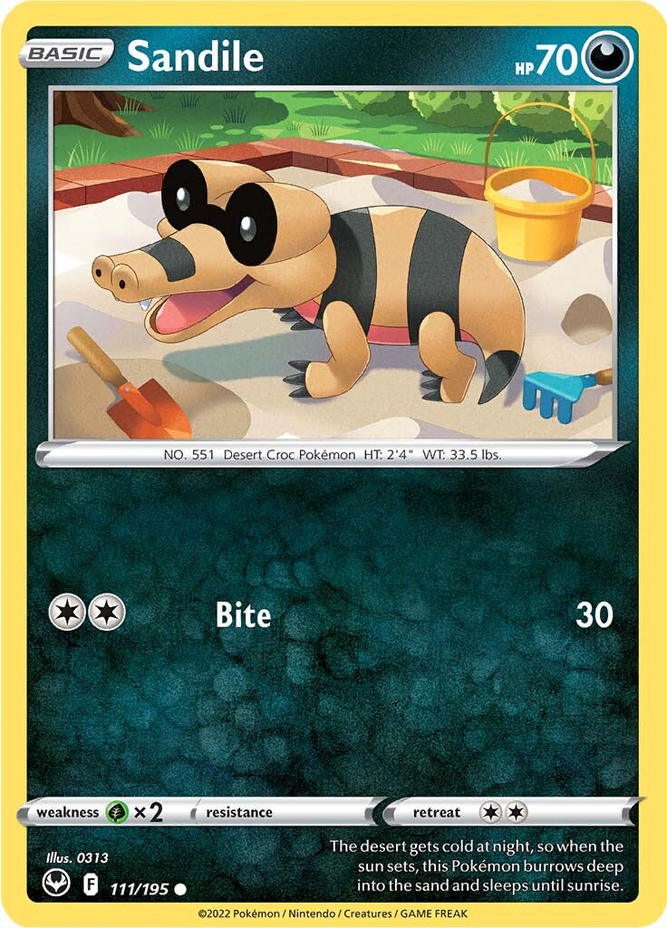 Sandile (111/195) [Sword & Shield: Silver Tempest] | Cracking-Singles