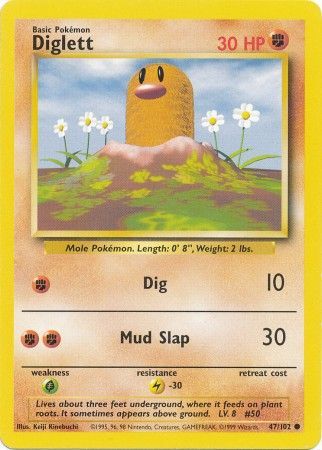 Diglett (47/102) [Base Set Unlimited] | Cracking-Singles