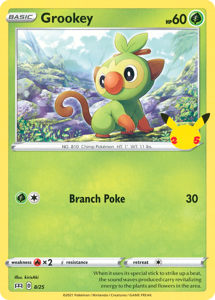 Grookey (8/25) [McDonald's 25th Anniversary] | Cracking-Singles