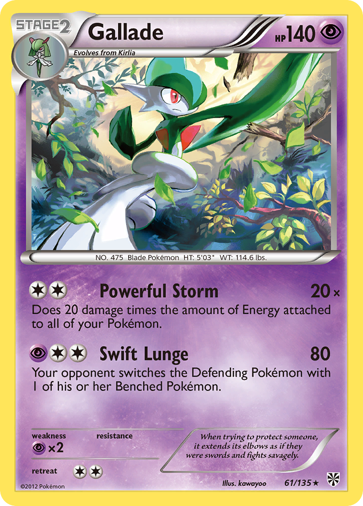 Gallade (61/135) [Black & White: Plasma Storm] | Cracking-Singles