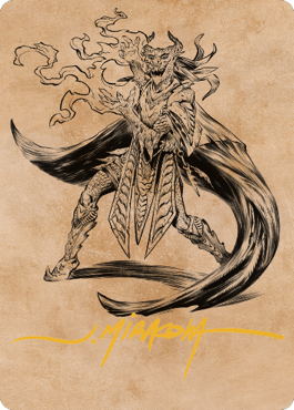 Livaan, Cultist of Tiamat Art Card (Gold-Stamped Signature) [Commander Legends: Battle for Baldur's Gate Art Series] | Cracking-Singles