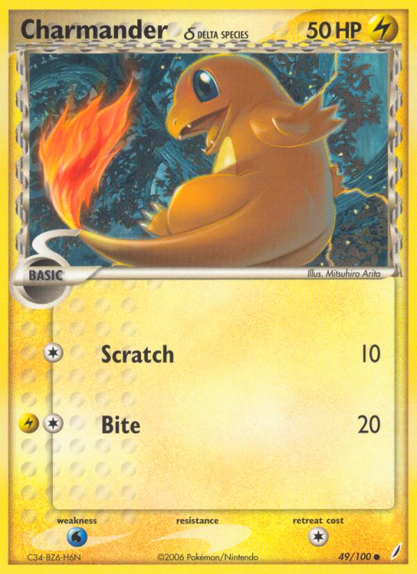 Charmander (49/100) (Delta Species) [EX: Crystal Guardians] | Cracking-Singles