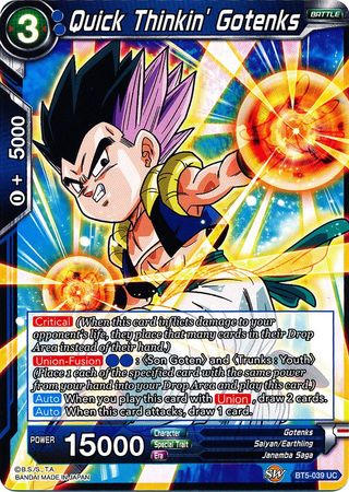 Quick Thinkin' Gotenks (BT5-039) [Miraculous Revival] | Cracking-Singles