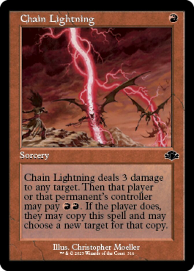 Chain Lightning (Retro) [Dominaria Remastered] | Cracking-Singles