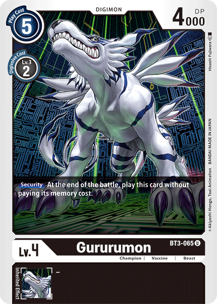 Gururumon [BT3-065] [Release Special Booster Ver.1.5] | Cracking-Singles