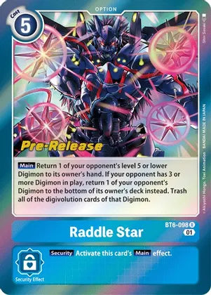 Raddle Star [BT6-098] [Double Diamond Pre-Release Cards] | Cracking-Singles