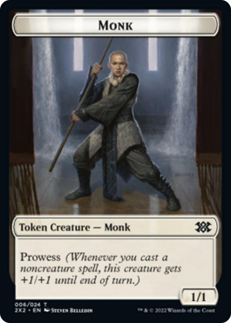 Faerie Rogue // Monk Double-sided Token [Double Masters 2022 Tokens] | Cracking-Singles