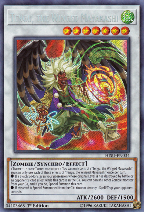 Tengu, the Winged Mayakashi [HISU-EN034] Secret Rare | Cracking-Singles