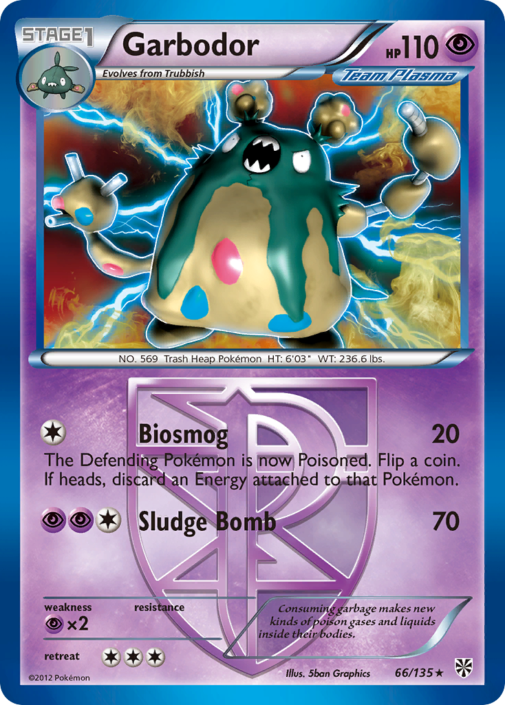 Garbodor (66/135) [Black & White: Plasma Storm] | Cracking-Singles