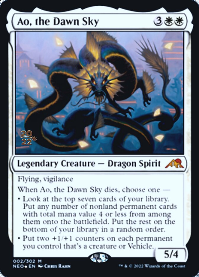 Ao, the Dawn Sky [Kamigawa: Neon Dynasty Prerelease Promos] | Cracking-Singles