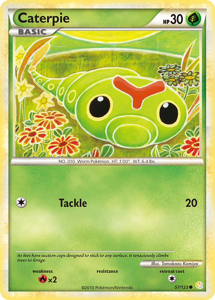 Caterpie (57/123) [HeartGold & SoulSilver: Base Set] | Cracking-Singles