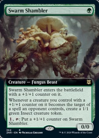 Swarm Shambler (Extended Art) [Zendikar Rising] | Cracking-Singles