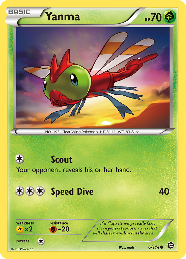 Yanma (6/114) [XY: Steam Siege] | Cracking-Singles