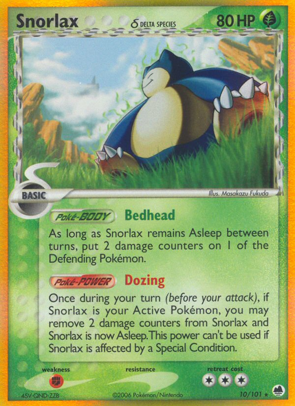 Snorlax (10/101) (Delta Species) [EX: Dragon Frontiers] | Cracking-Singles