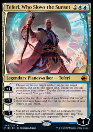 Teferi, Who Slows the Sunset (Promo Pack) [Innistrad: Midnight Hunt Promos] | Cracking-Singles