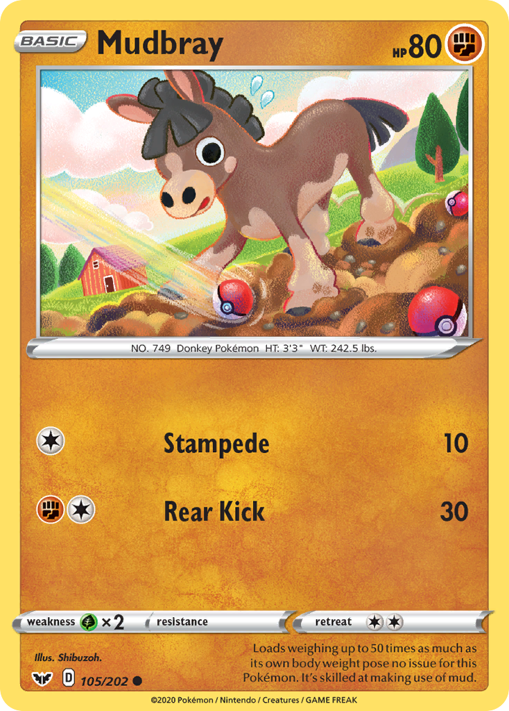 Mudbray (105/202) [Sword & Shield: Base Set] | Cracking-Singles