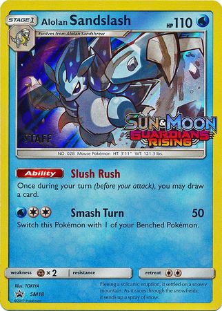 Alolan Sandslash (SM18) (Staff Prerelease Promo) [Sun & Moon: Black Star Promos] | Cracking-Singles