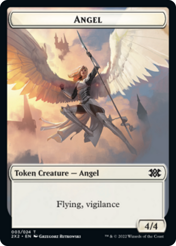 Bear // Angel Double-sided Token [Double Masters 2022 Tokens] | Cracking-Singles