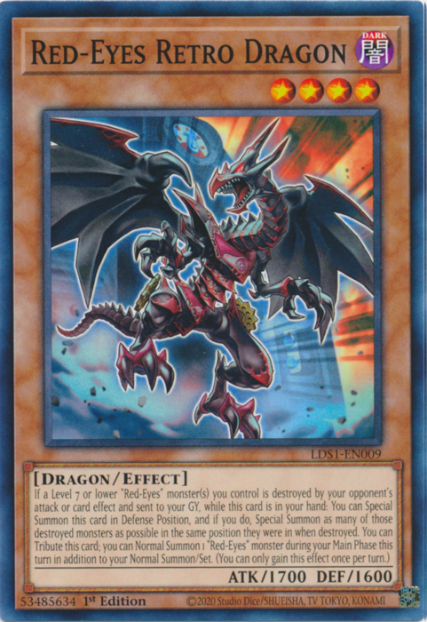 Red-Eyes Retro Dragon [LDS1-EN009] Common | Cracking-Singles