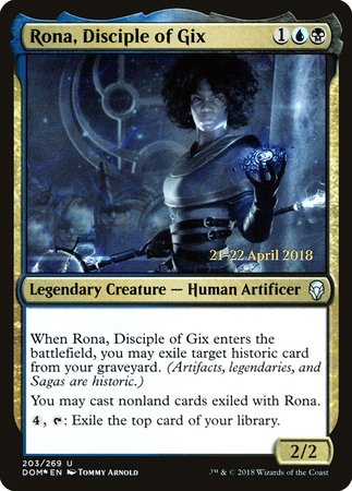 Rona, Disciple of Gix [Dominaria Promos] | Cracking-Singles