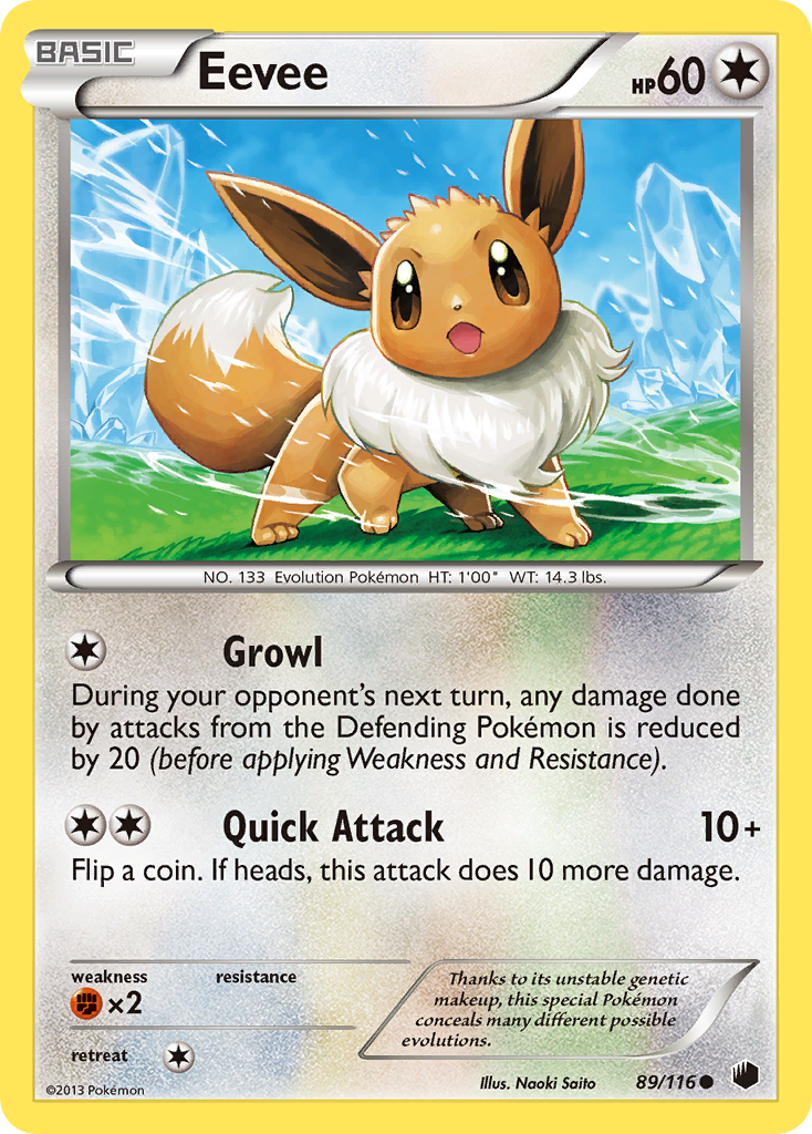 Eevee (89/116) [Black & White: Plasma Freeze] | Cracking-Singles