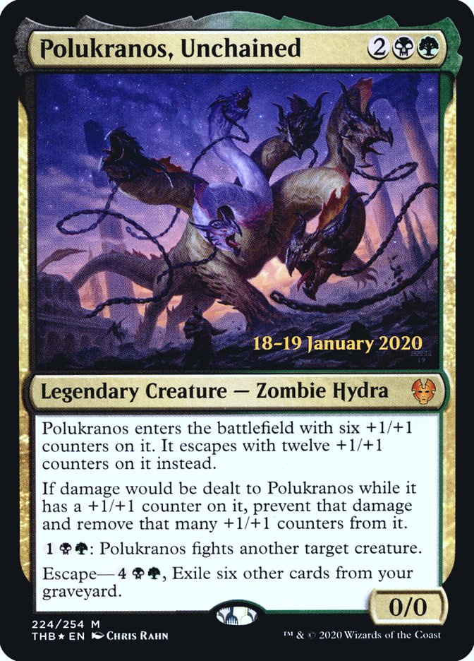 Polukranos, Unchained [Theros Beyond Death Prerelease Promos] | Cracking-Singles