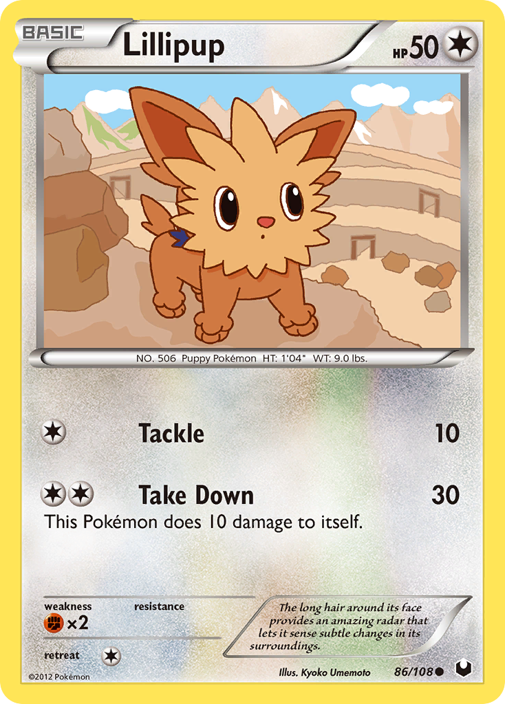 Lillipup (86/108) [Black & White: Dark Explorers] | Cracking-Singles