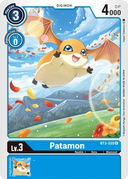 Patamon [BT3-020] [Release Special Booster Ver.1.5] | Cracking-Singles