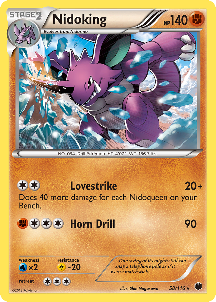 Nidoking (58/116) [Black & White: Plasma Freeze] | Cracking-Singles