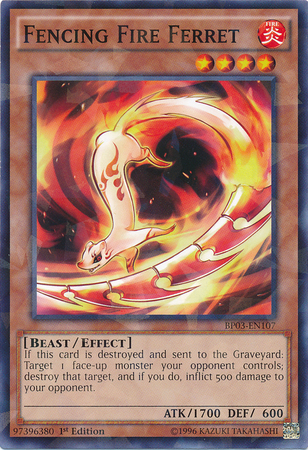 Fencing Fire Ferret [BP03-EN107] Shatterfoil Rare | Cracking-Singles