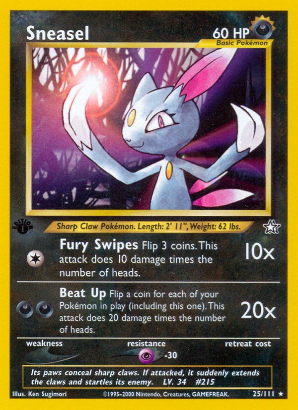 Sneasel (25/111) [Neo Genesis 1st Edition] | Cracking-Singles