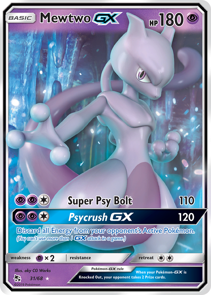 Mewtwo GX (31/68) [Sun & Moon: Hidden Fates] | Cracking-Singles