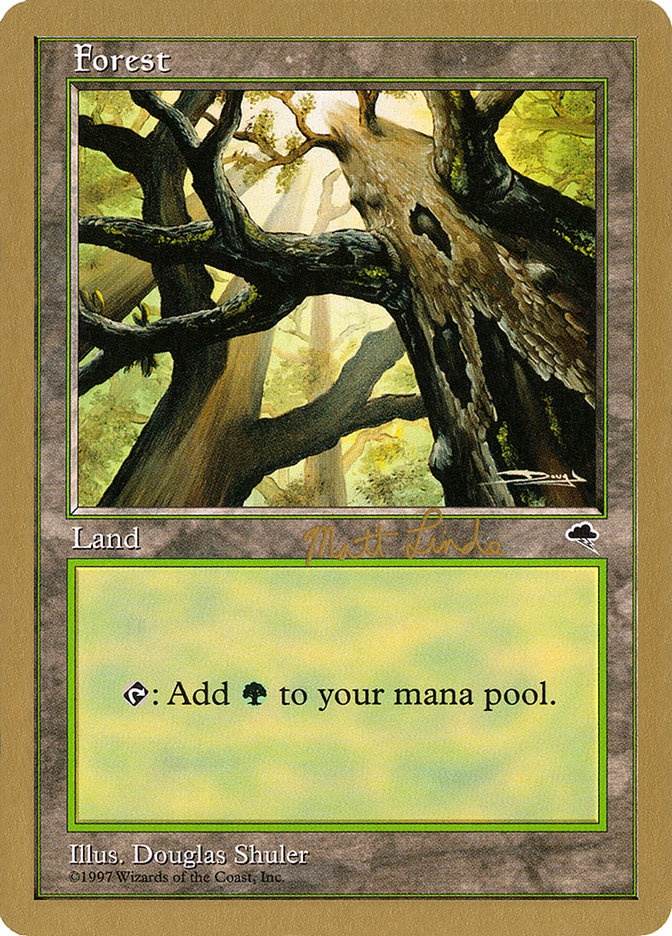 Forest (ml347a) (Matt Linde) [World Championship Decks 1999] | Cracking-Singles