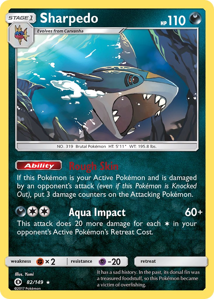 Sharpedo (82/149) (Cosmos Holo) (Blister Exclusive) [Sun & Moon: Base Set] | Cracking-Singles