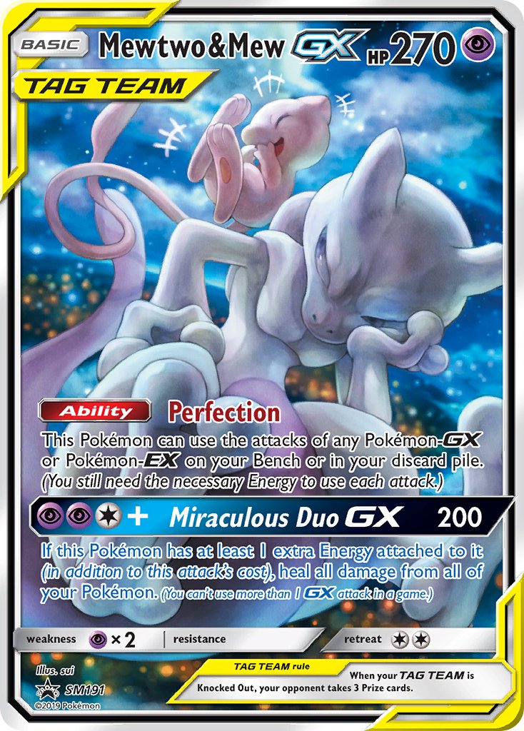 Mewtwo & Mew GX (SM191) [Sun & Moon: Black Star Promos] | Cracking-Singles