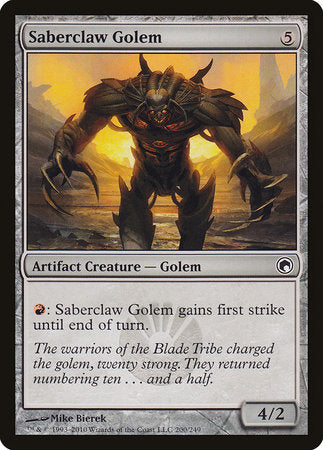 Saberclaw Golem [Scars of Mirrodin] | Cracking-Singles