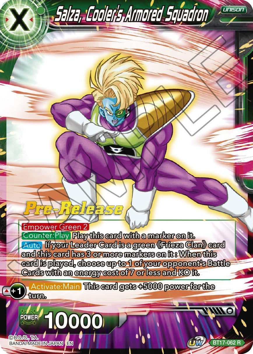 Salza, Cooler's Armored Squadron (BT17-062) [Ultimate Squad Prerelease Promos] | Cracking-Singles