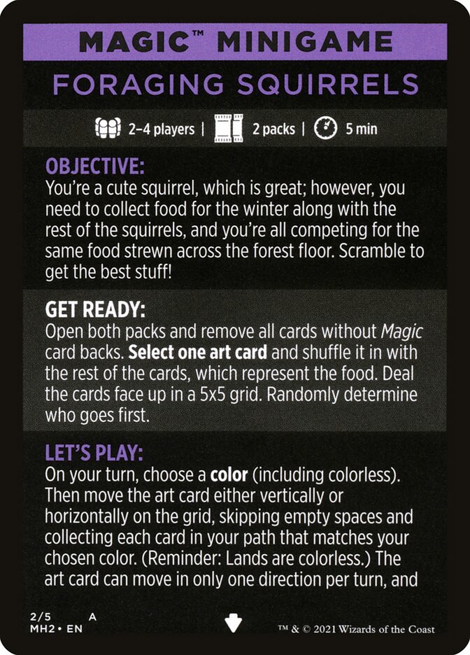 Foraging Squirrels (Magic Minigame) [Modern Horizons 2 Minigame] | Cracking-Singles