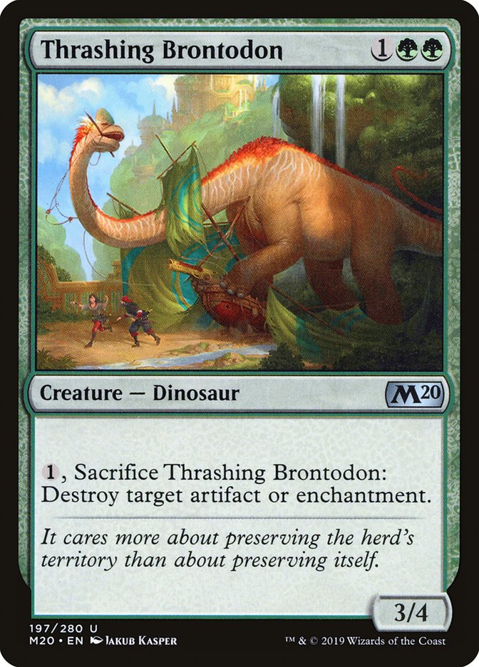 Thrashing Brontodon [Core Set 2020] | Cracking-Singles