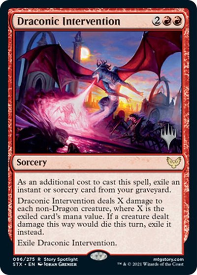 Draconic Intervention (Promo Pack) [Strixhaven: School of Mages Promos] | Cracking-Singles