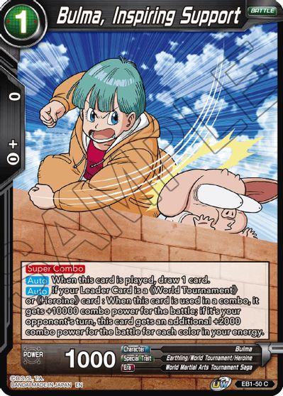 Bulma, Inspiring Support (EB1-50) [Battle Evolution Booster] | Cracking-Singles