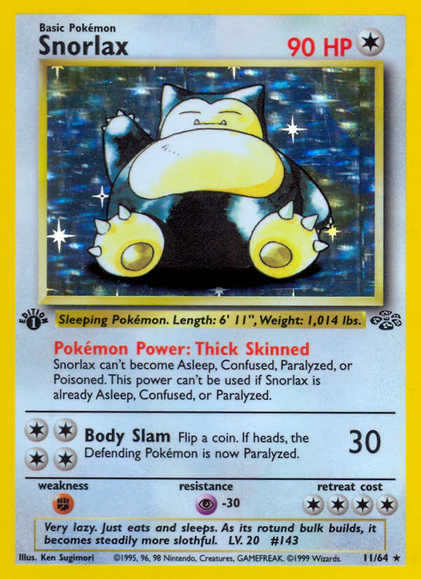 Snorlax (11/64) [Jungle 1st Edition] | Cracking-Singles