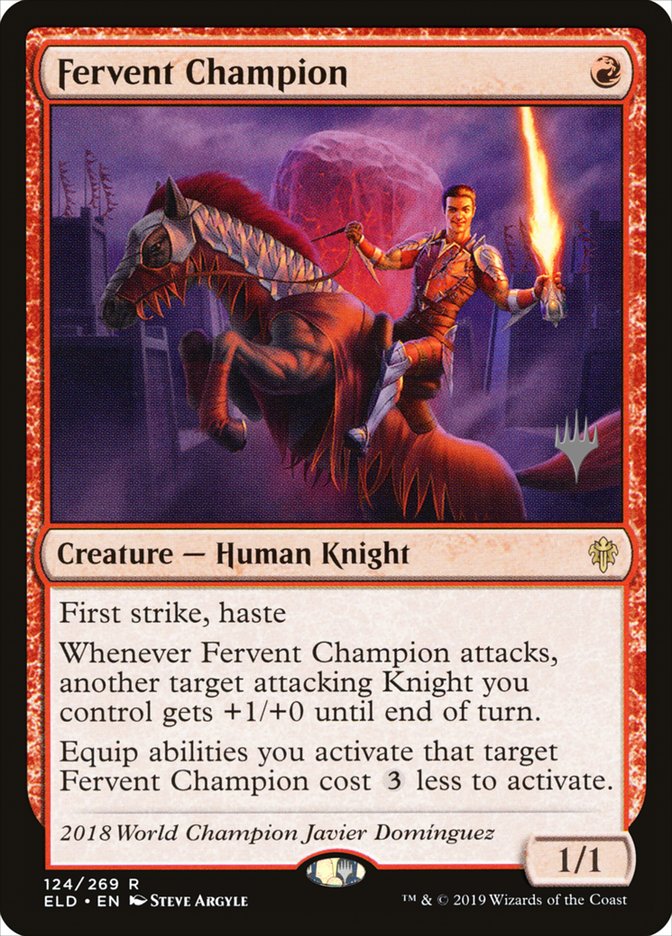 Fervent Champion (Promo Pack) [Throne of Eldraine Promos] | Cracking-Singles