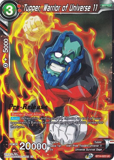 Tupper, Warrior of Universe 11 (BT14-022) [Cross Spirits Prerelease Promos] | Cracking-Singles