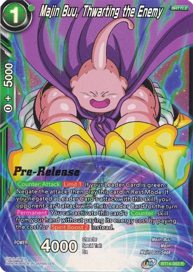 Majin Buu, Thwarting the Enemy (BT14-083) [Cross Spirits Prerelease Promos] | Cracking-Singles