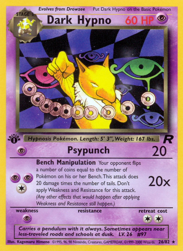 Dark Hypno (26/82) [Team Rocket 1st Edition] | Cracking-Singles