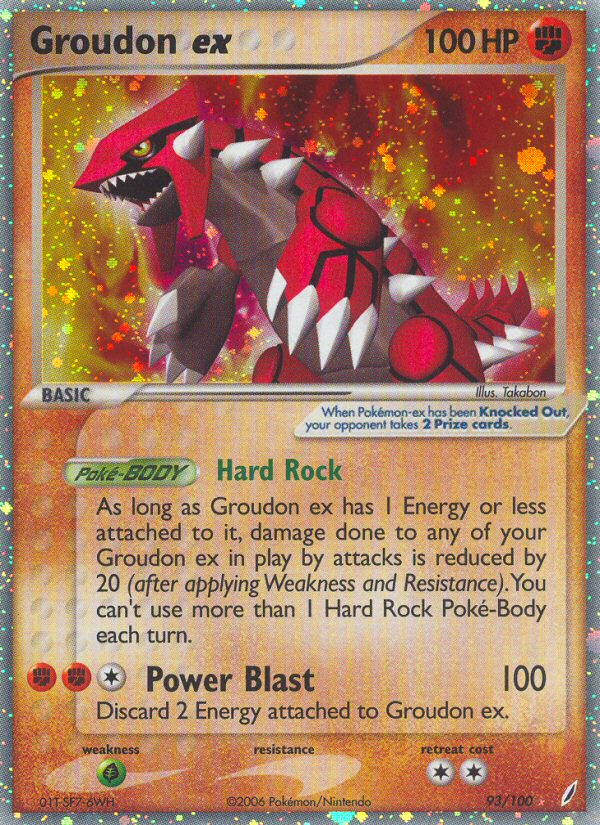 Groudon ex (93/100) [EX: Crystal Guardians] | Cracking-Singles