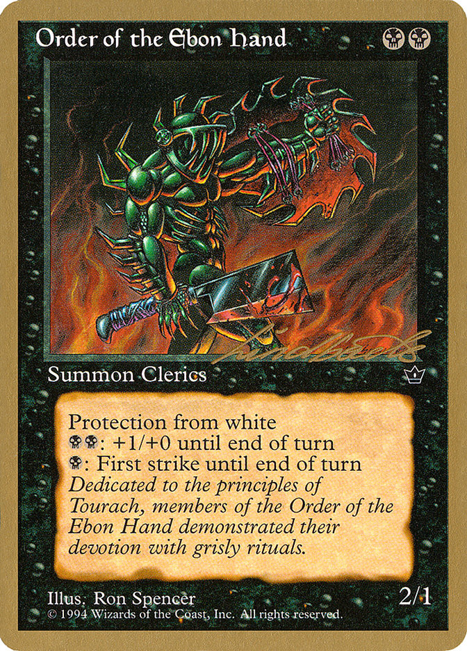 Order of the Ebon Hand (Spencer) (Leon Lindback) [Pro Tour Collector Set] | Cracking-Singles